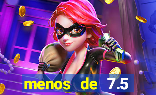 menos de 7.5 escanteios o que significa